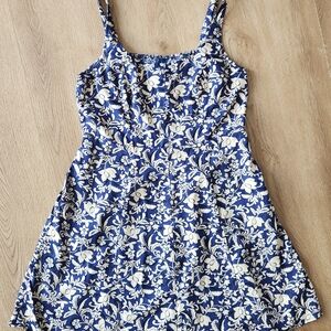 Old Navy Blue and White Floral  Dress